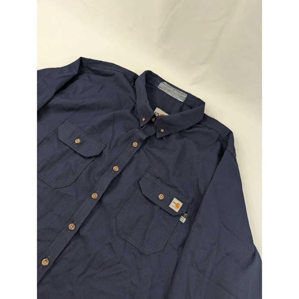 Women's‎  Carhartt FR Flame Resistant Navy Blue Shirt  CAT2 NFPA XXL